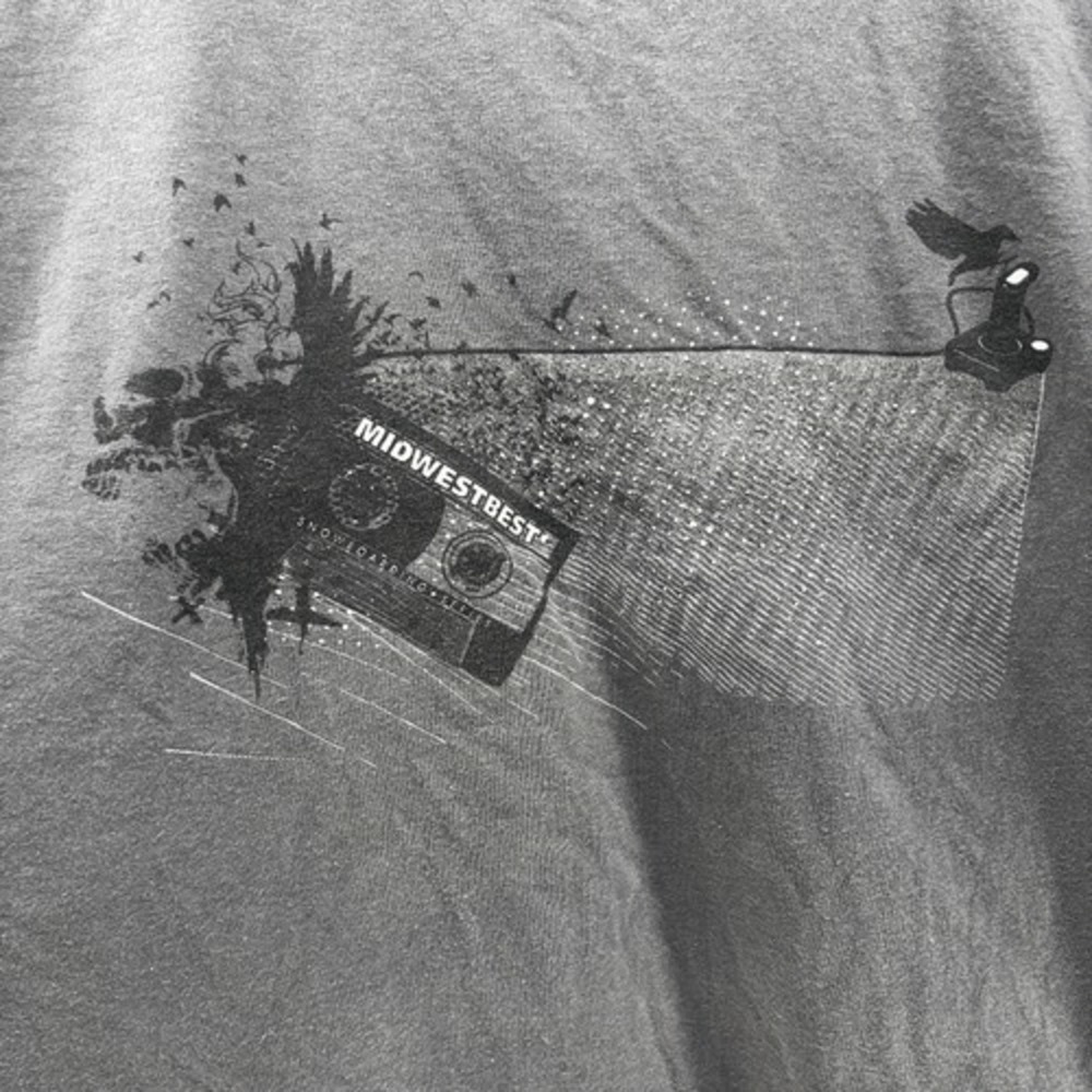 Vintage 90s Y2K Midwest Best Snowboarding Series Gray Shirt Mens XL EUC